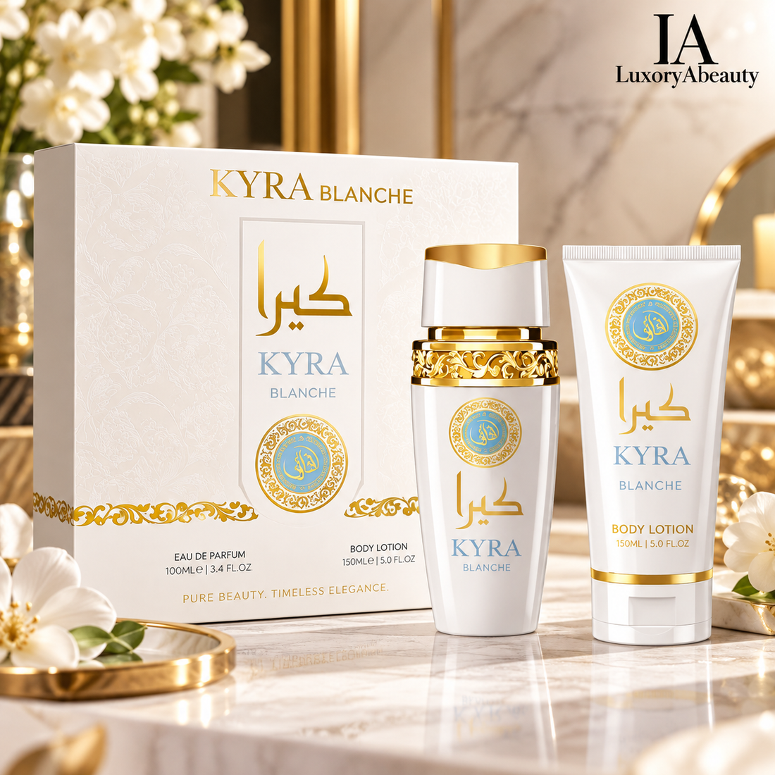 Set Apa de Parfum Kyra Blanche 100 ml + Lotiune de corp 150 ml