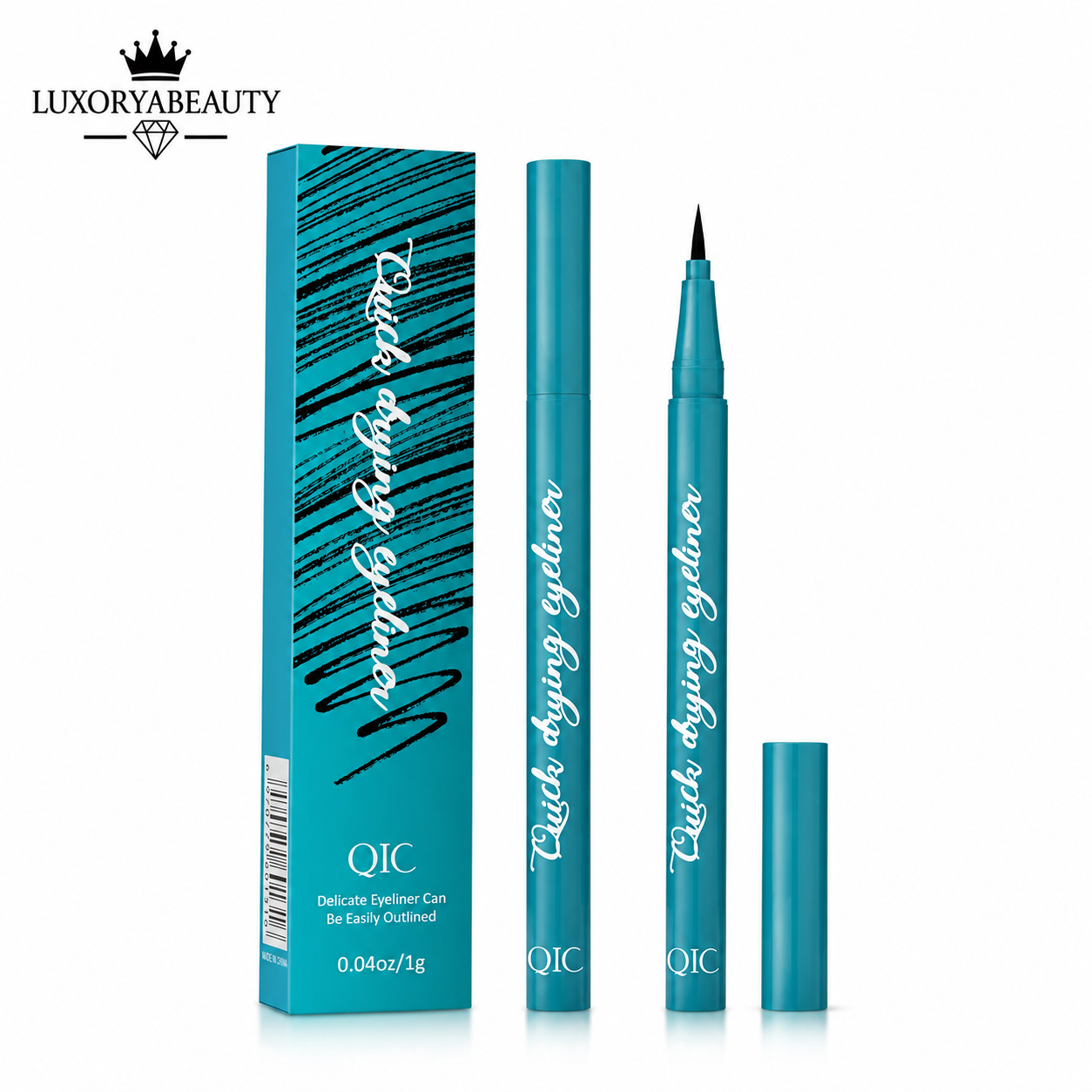 QIC Eyeliner Tip Cariocă Waterproof – Tuș de Ochi cu Aplicare Precisă, Rezistență Îndelungată și Linie Perfectă dintr-o Singură Mișcare