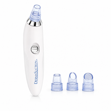 Aspirator Facial Derma Suction - 4 Capete de Curățare, Accesoriu Sonic Peeling și 2 Trepte de Aspirație: Ten Perfect, Fără Puncte Negre și Sebum