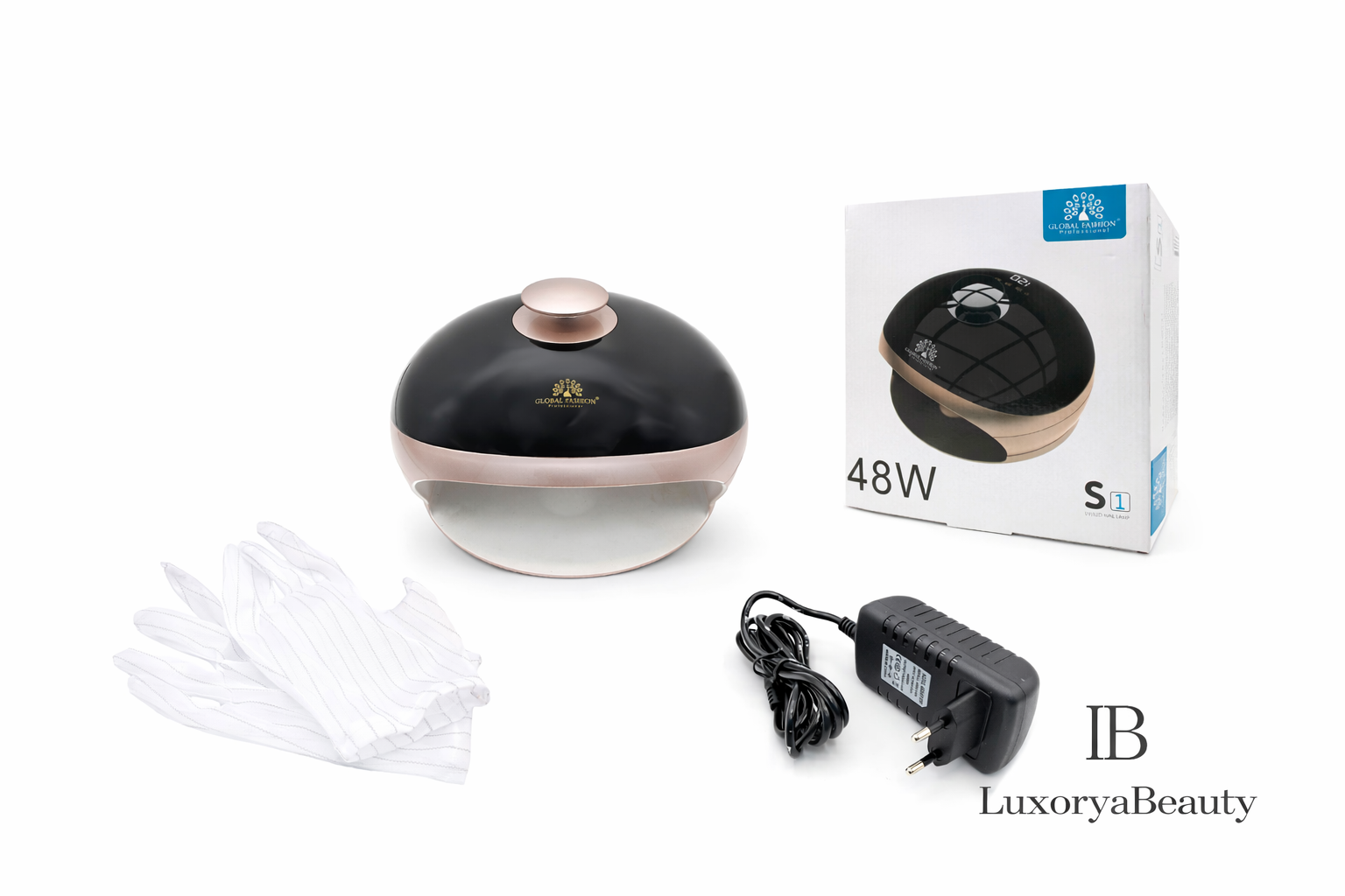 Lampă UV LED unghii 48W Global Fashion S1 – profesională, 30 LED, senzor automat, timer 10/30/60s