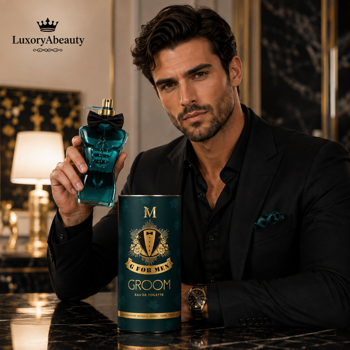 Apa de parfum barbati 100 ml - G for Men Groom - Inspirat din Le Beau de Jean Paul Gaultier