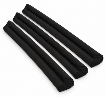 Set 3 Protectii negre anti-curent pentru usa,  78 x 12 cm