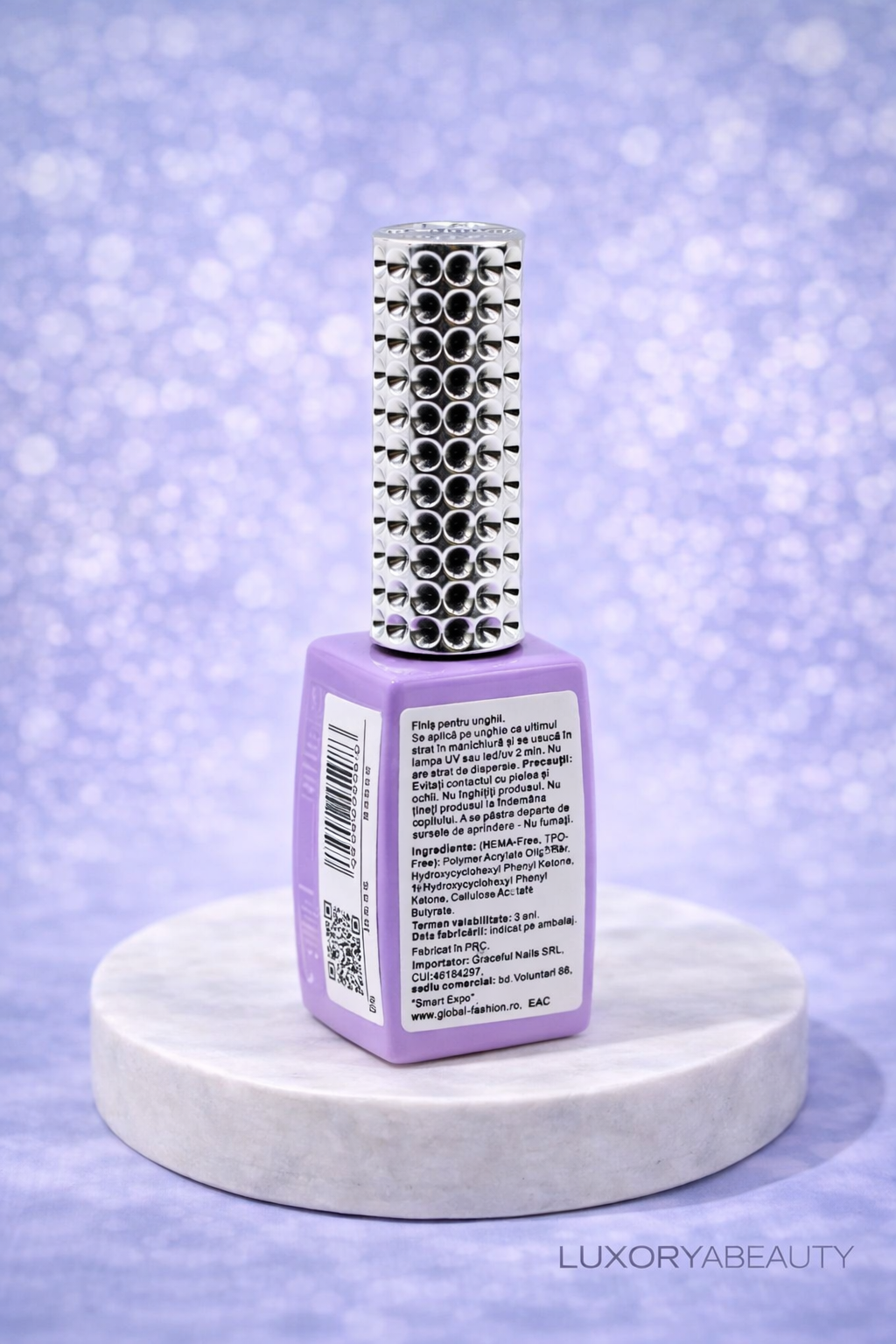 Top unghii Global Fashion Top Shine 01 fără strat lipicios 12 ml – luciu oglindă, rezistență profesională