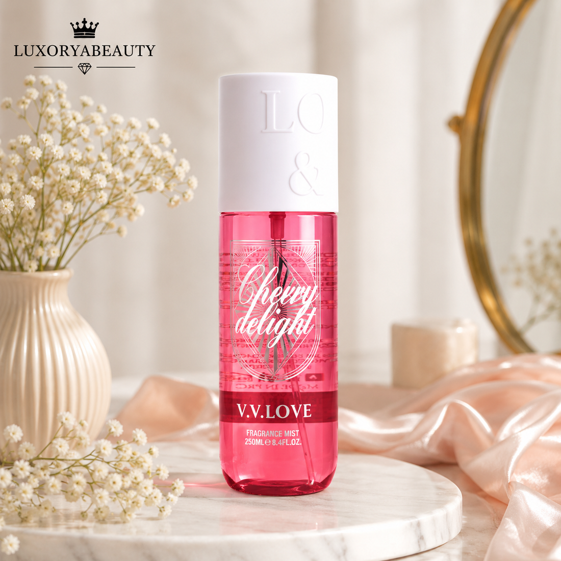 Spray de corp aroma cirese 250 ml - body mist dulce și feminin CHERY DELIGHT