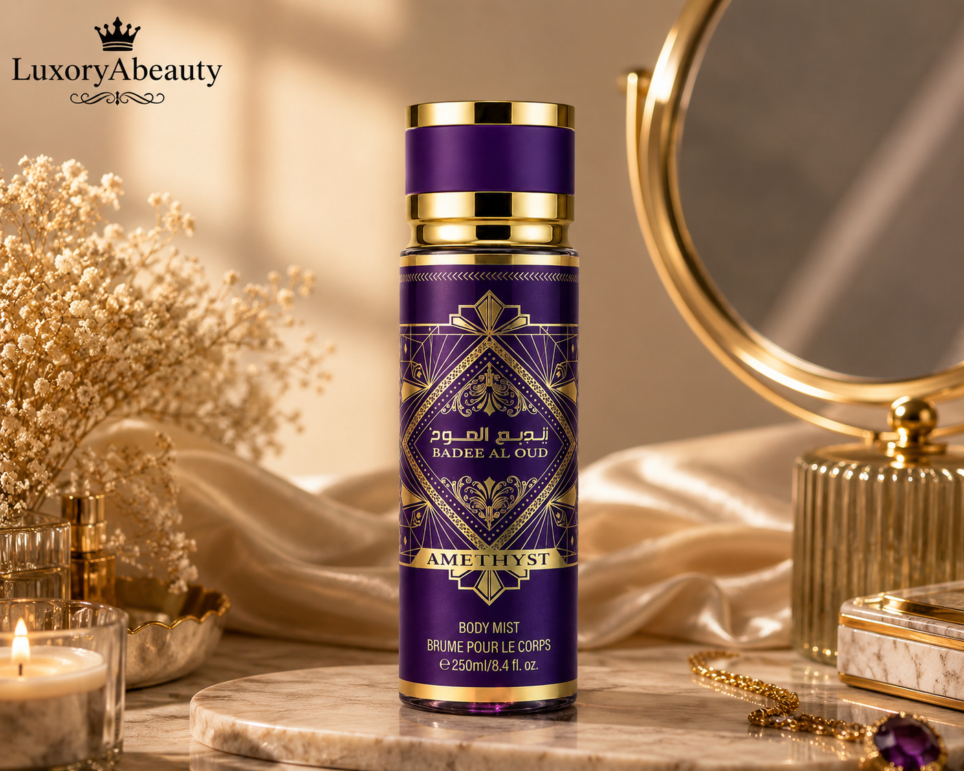 Set 2 Parfumuri de corp orientale pentru femei Amethyst si Siena Valley - 2 x 250 ml
