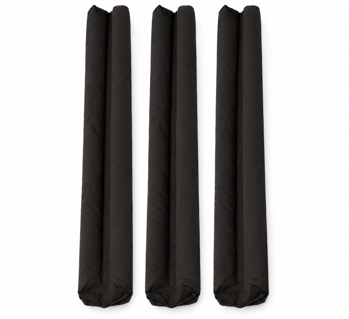 Set 3 Protectii negre anti-curent pentru usa,  78 x 12 cm