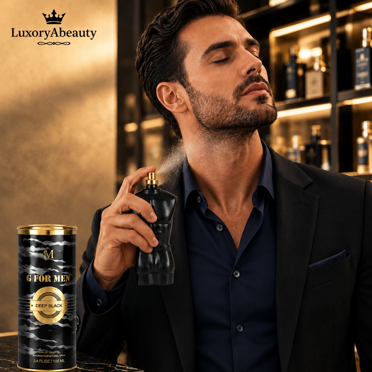 Parfum barbati G FOR MEN DEEP BLACK –  100 ml – Inspirat din Le Male Le Parfum