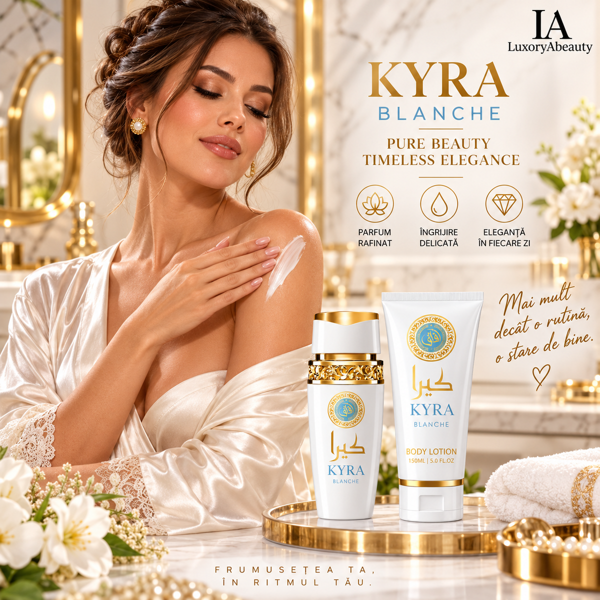 Set Apa de Parfum Kyra Blanche 100 ml + Lotiune de corp 150 ml