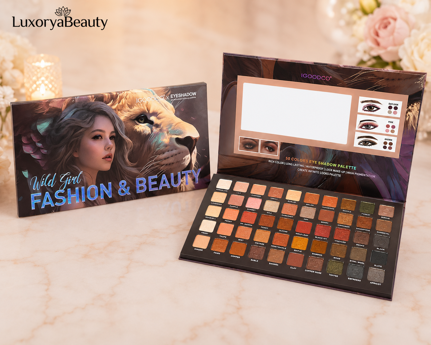 Paletă Farduri Ochi IGOODCO Wild Girl Fashion & Beauty 50 Culori Cod 3046