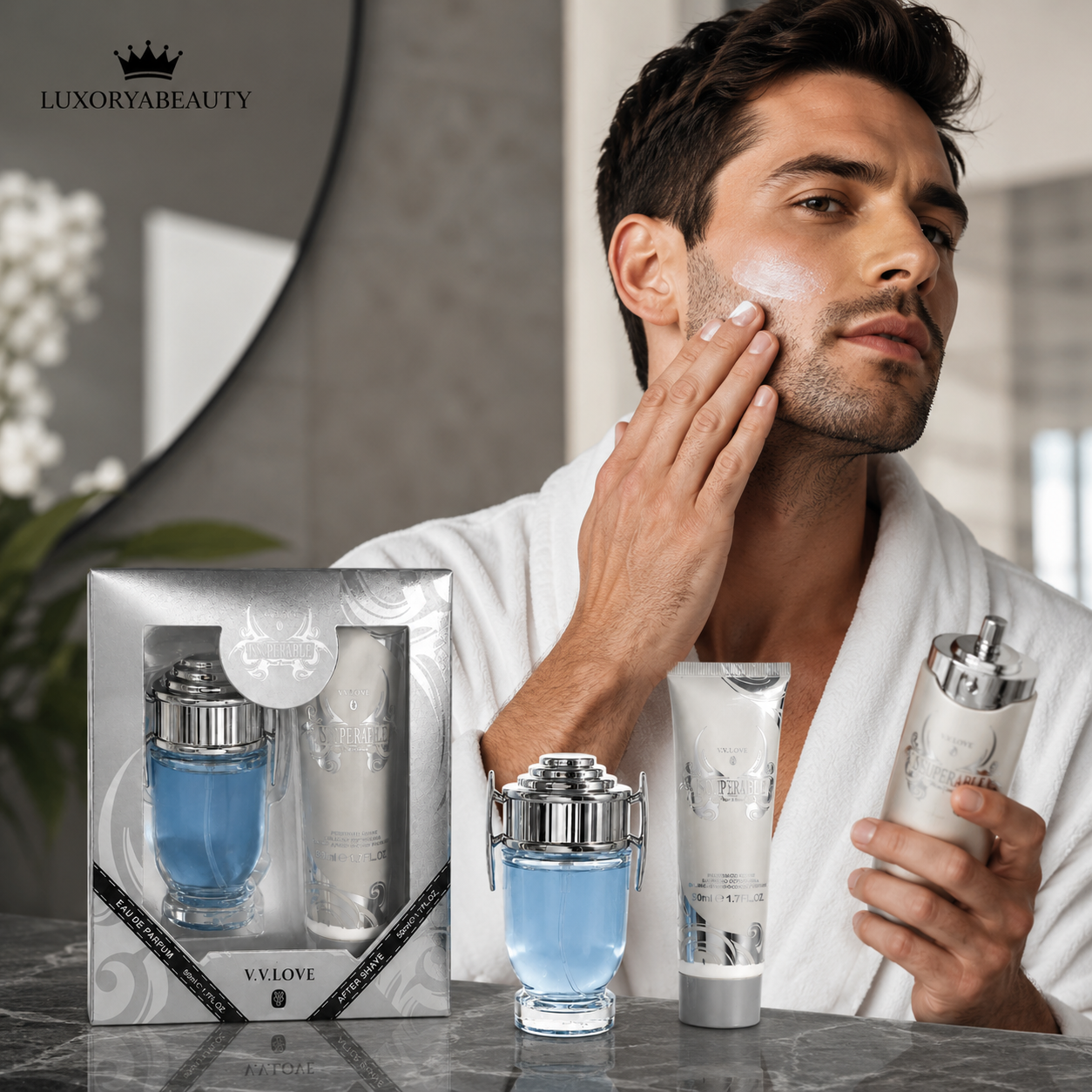 Set Parfum Insuperabile pentru Bărbați 50 ml cu After Shave V.V. Love – Set Cadou Elegant, Aromă Masculină Intensă