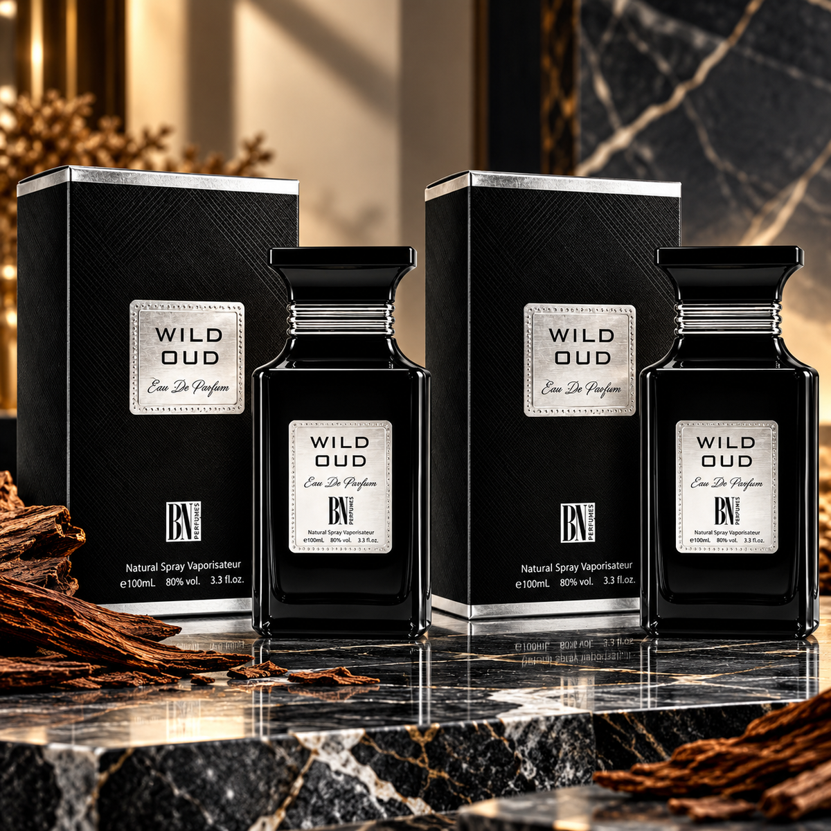Set 2 Parfumuri arabesti Wild Oud Unisex - 2 x 100 ml, Apa de Parfum