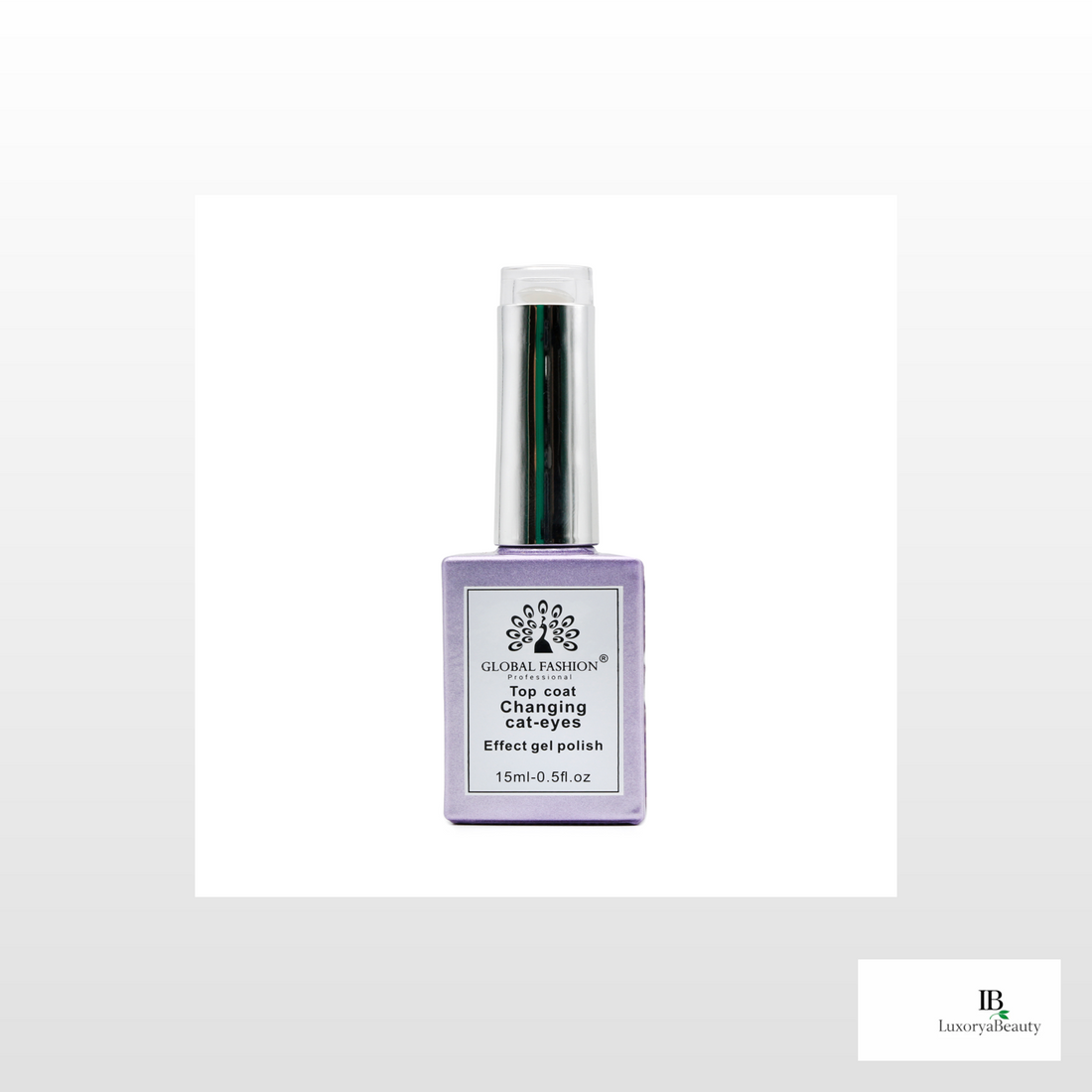 Top Coat Cat Eye Silver Global Fashion 15 ml – Efect Magnetic, Luciu Intens, Finish Profesional pentru Unghii