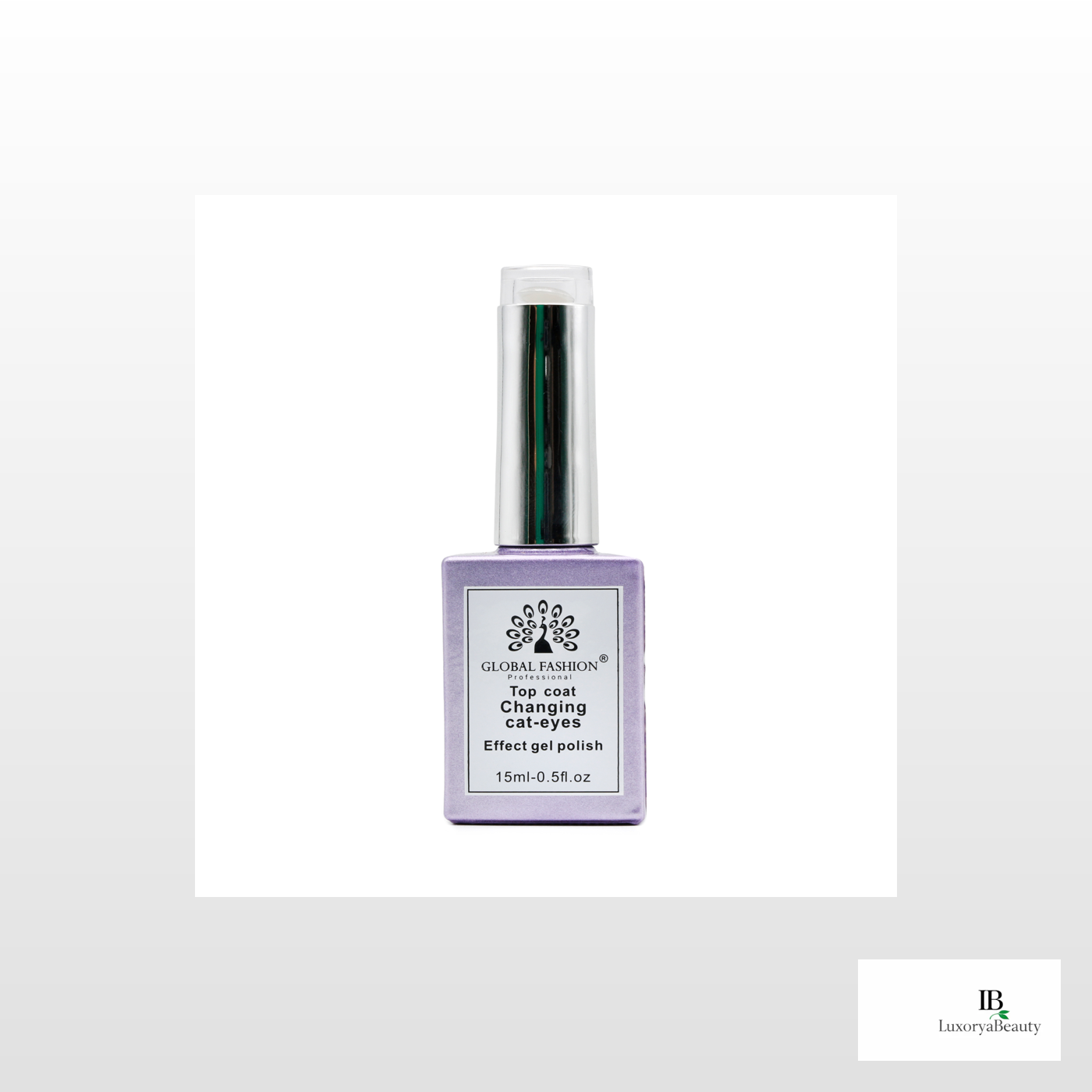 Top Coat Cat Eye Silver Global Fashion 15 ml – Efect Magnetic, Luciu Intens, Finish Profesional pentru Unghii