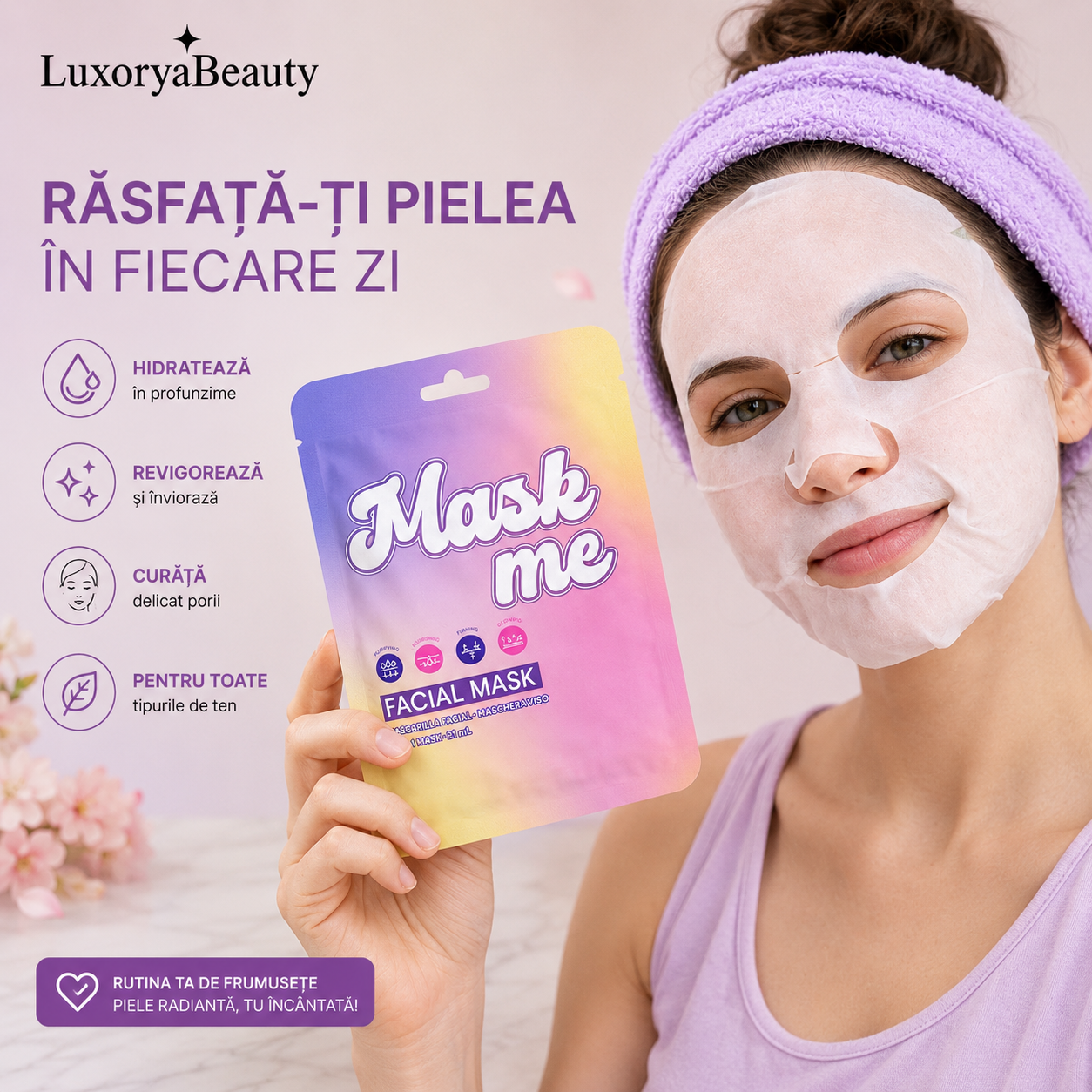 Set 5 Produse Skin Care Premium - Curățare, Demachiere, Hidratare și Îngrijirea Zonei Ochilor