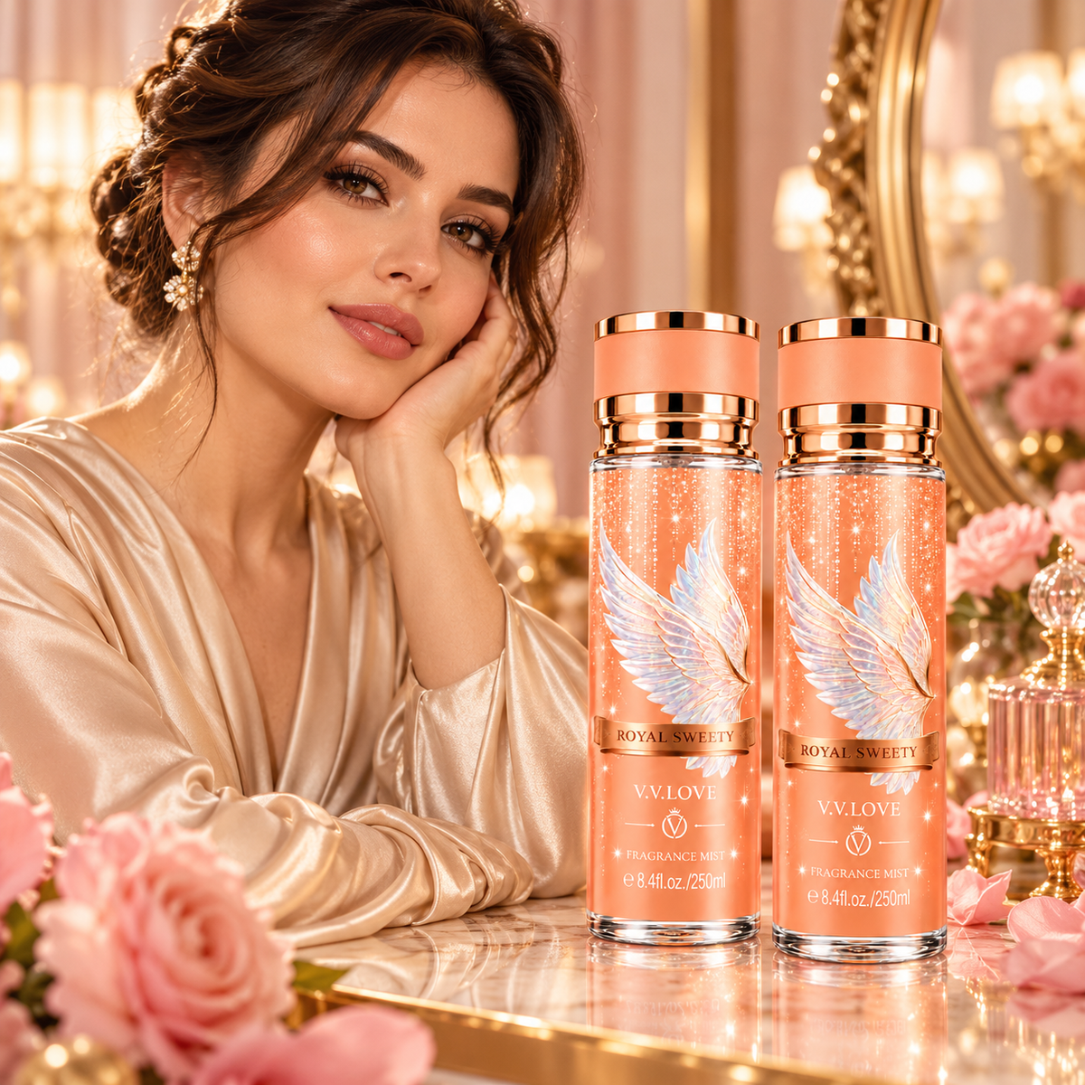 Set 2 Parfumuri pentru corp - Royal Sweety 2 x 250 ml, aroma dulce, eleganta