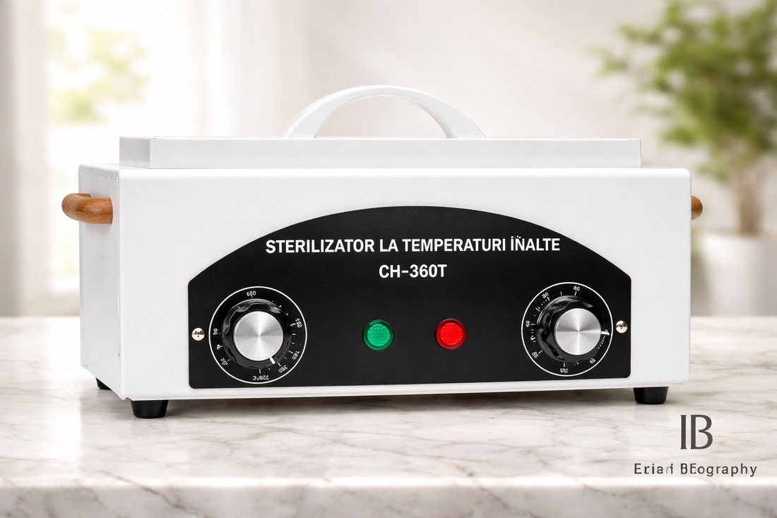 Sterilizator Pupinel Profesional CH-360T – Sterilizator Instrumente Manichiură 300W, Temperatură 220°C, Timer Reglabil