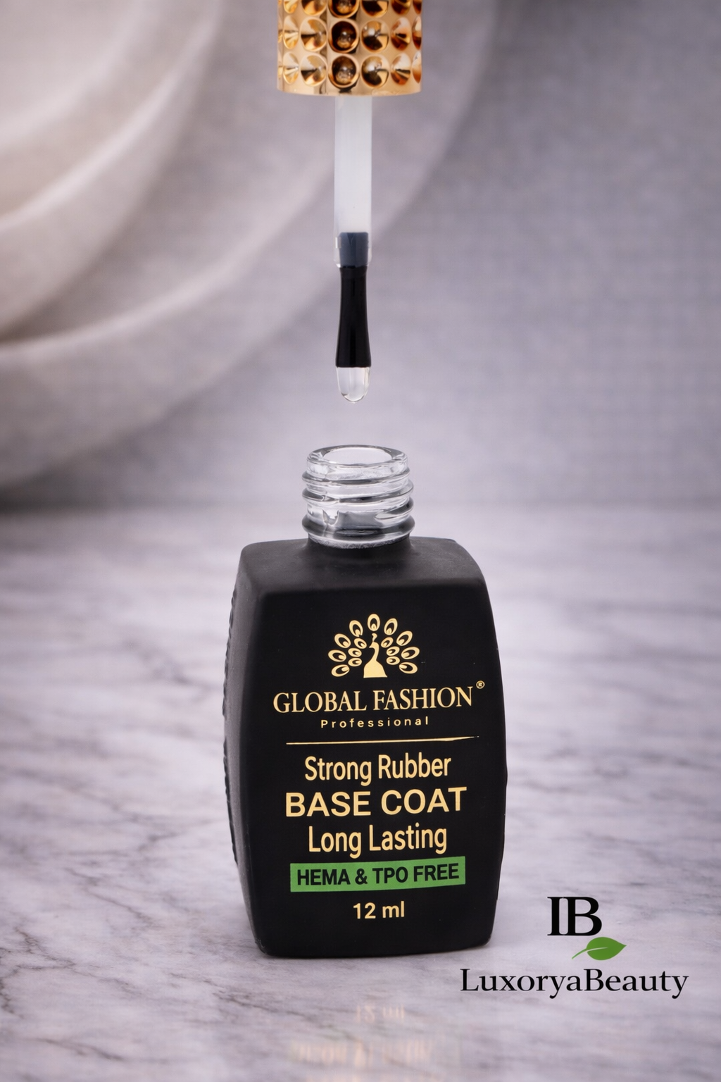 Bază Rubber Strong Long Lasting 12ml Global Fashion – Base Coat Cauciucat Profesional pentru Unghii Rezistente și Aderență Maximă