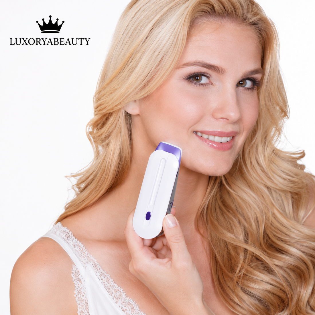 Epilator Portabil cu LED și Funcție Sensa-Light Fără Durere, Reîncărcabil USB, Pentru Față, Brațe și Picioare | LUXORYABEAUTY