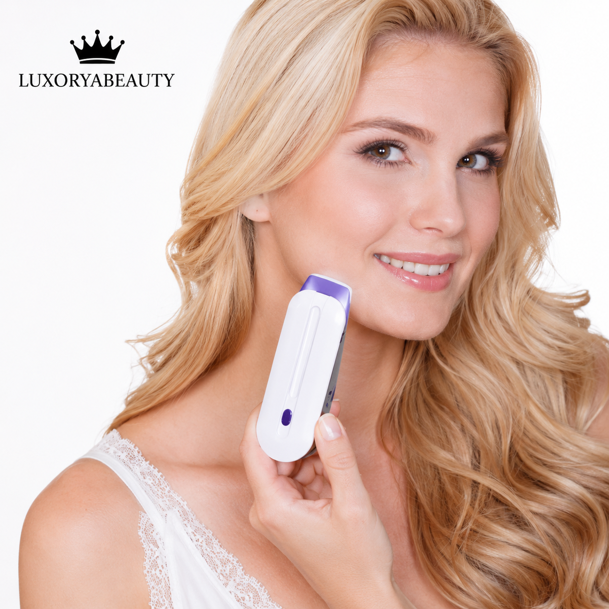 Epilator Portabil cu LED și Funcție Sensa-Light Fără Durere, Reîncărcabil USB, Pentru Față, Brațe și Picioare | LUXORYABEAUTY