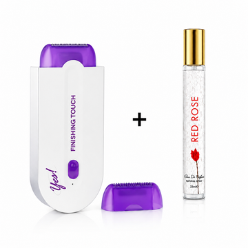 Epilator Portabil cu LED și Tehnologie Sensa-Light Fără Durere, Reîncărcabil USB pentru Față, Brațe și Picioare + Parfum Feminin Elegant 35 ml Cadou