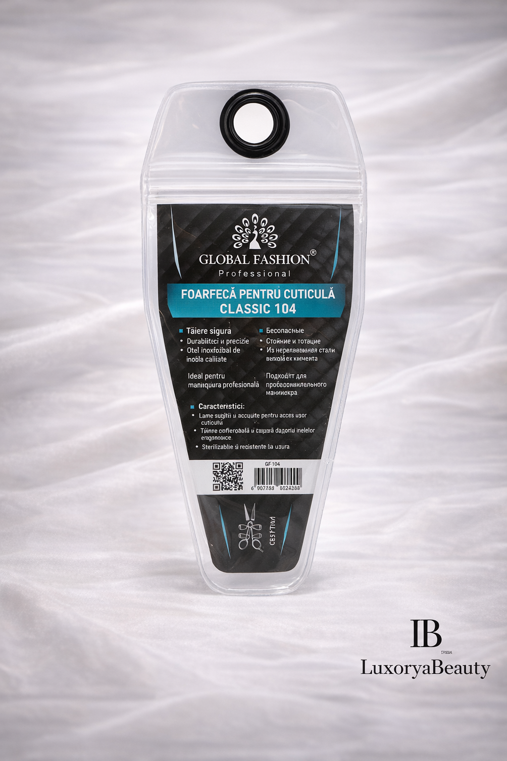 Foarfecă Cuticule Profesională Global Fashion 104 – Precizie Maximă, Oțel Inoxidabil, Manichiură Perfectă