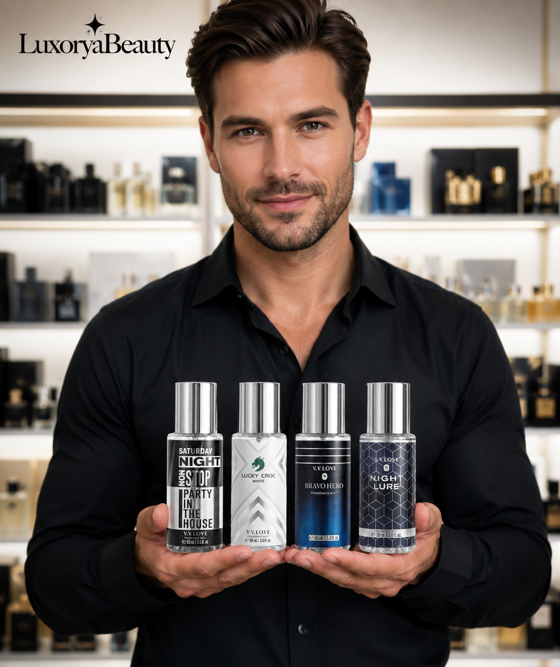 Set 4 Sprayuri parfumate pentru barbati 90 ml- 4 Arome Intense, Persistență Îndelungată