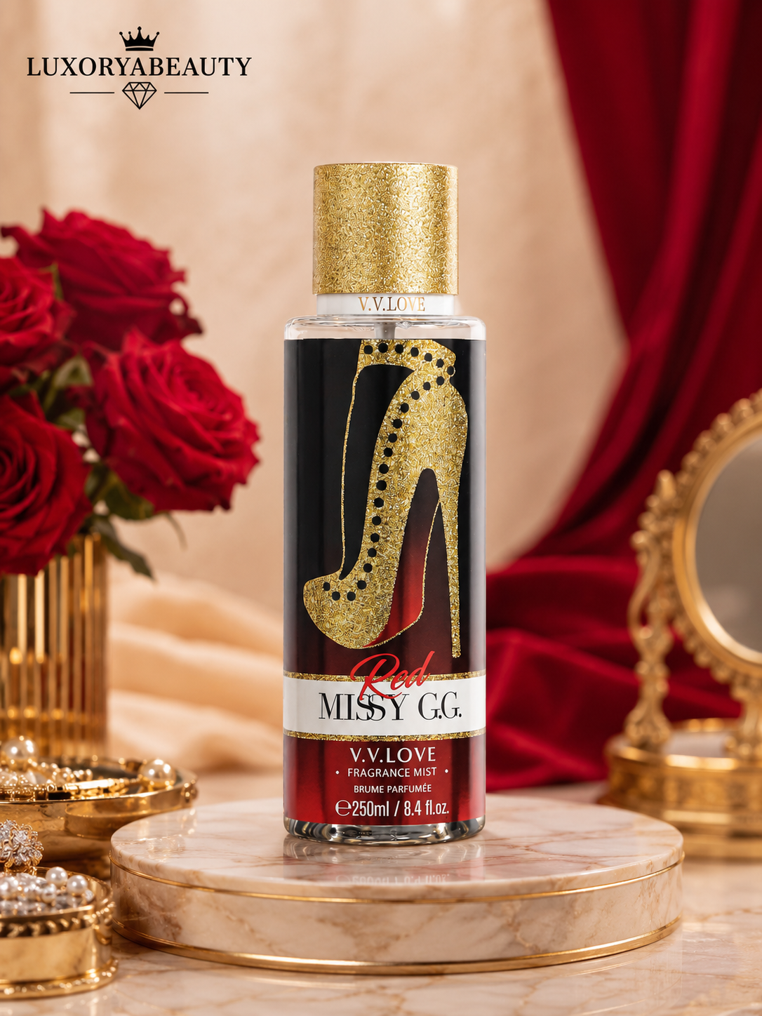 Spray Corp Damă MISSY G.G. Red 250 ml – Aromă Dulce și Intensă, Fragrance Mist pentru Femei, Prospețime de Lungă Durată