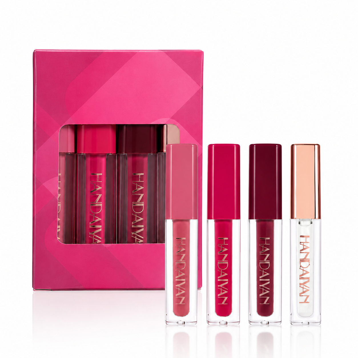 Set 4 Rujuri Lichide HANDAIYAN – Rezistență Îndelungată, Culori Intense, Finish Mat și Lucios,