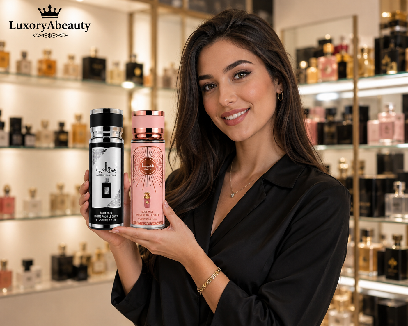 Set 2 parfumuri de corp arabesti pentru femei Haya si Ameerat al Arab - 2 x 250 ml
