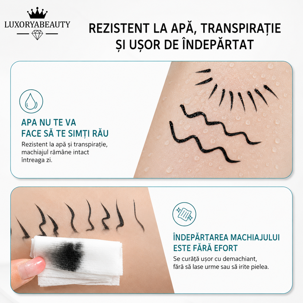 QIC Eyeliner Tip Cariocă Waterproof – Tuș de Ochi cu Aplicare Precisă, Rezistență Îndelungată și Linie Perfectă dintr-o Singură Mișcare