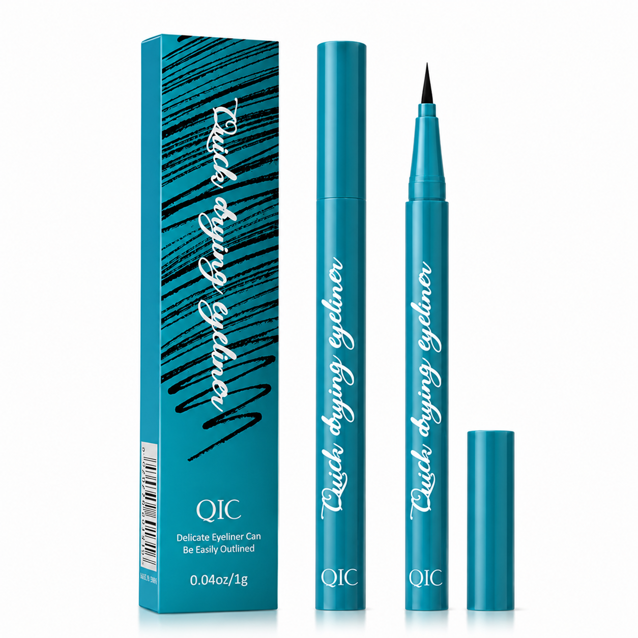 QIC Eyeliner Tip Cariocă Waterproof – Tuș de Ochi cu Aplicare Precisă, Rezistență Îndelungată și Linie Perfectă dintr-o Singură Mișcare