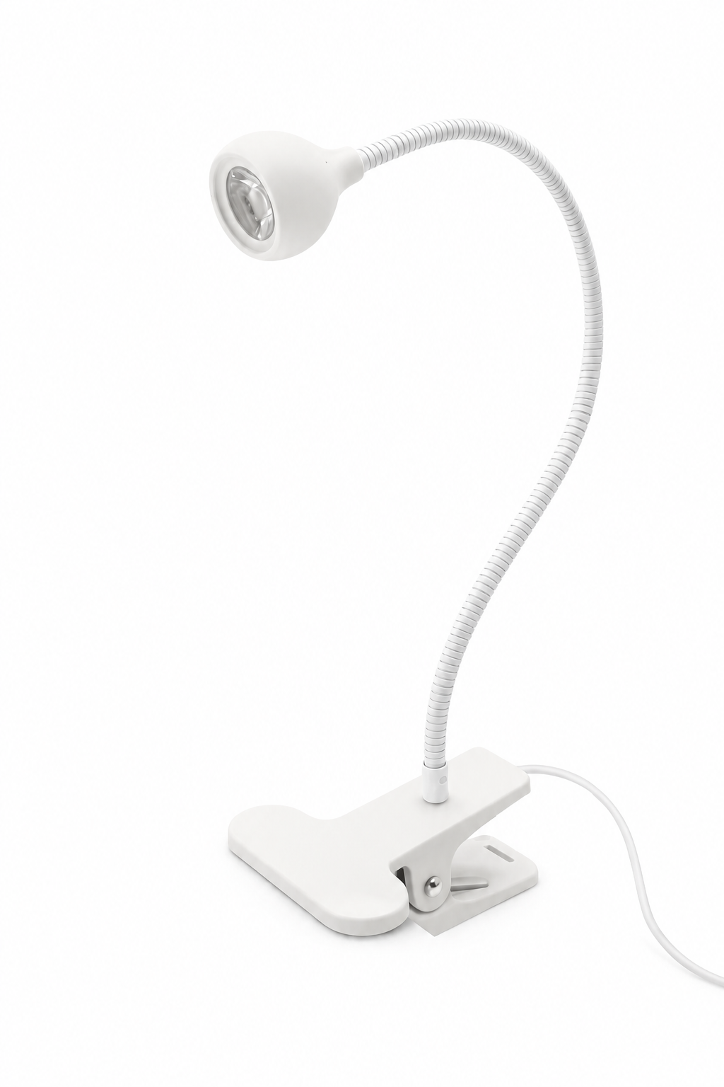Lampă LED cu Clemă 3W Albă, USB, Braț Flexibil – Iluminare pentru Manichiură, Birou și Precizie