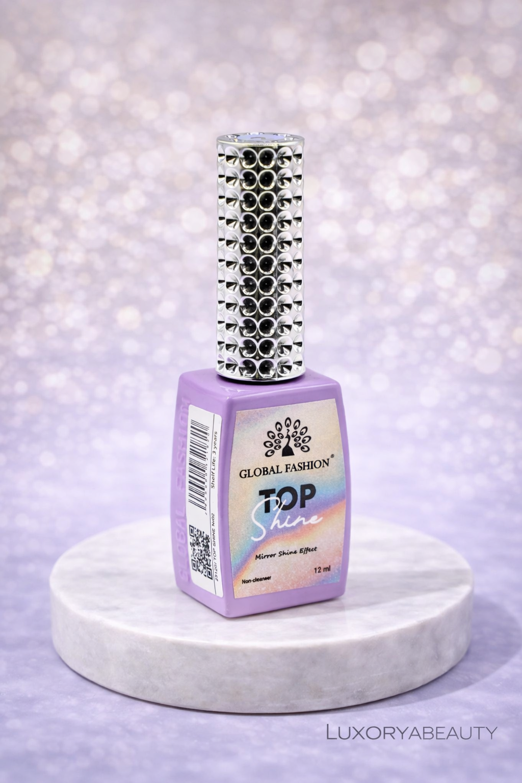 Top Coat Unghii Global Fashion TOP Shine 02, 12ml – Efect Oglindă, Fără Strat Lipicios, Luciu Intens Profesional