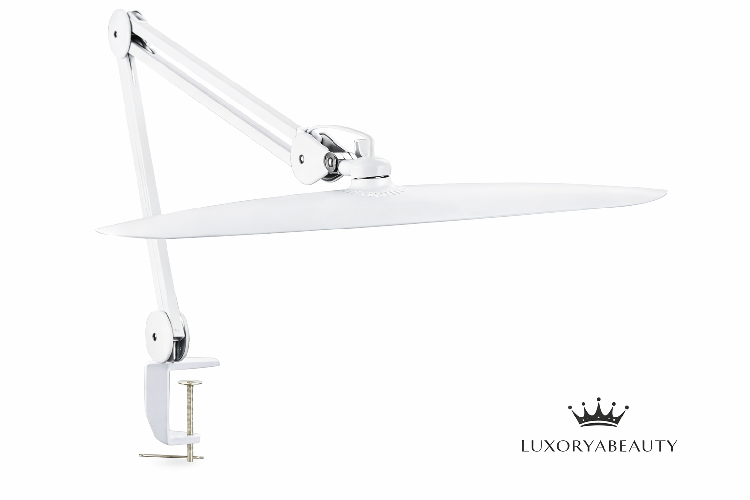 Lampă Profesională Fără Umbre SP-19 24W cu Prindere pe Masă – LED, Braț Reglabil, Lumină Naturală pentru Manichiură & Salon
