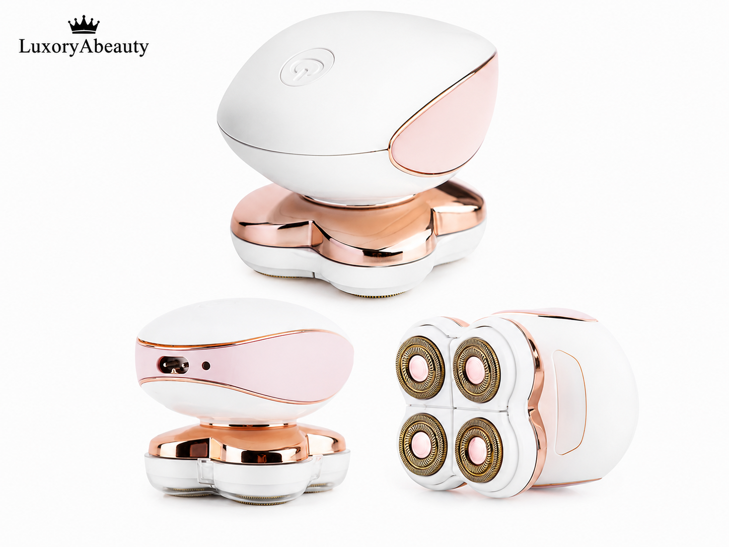 Epilator IPL cu 4 Capete Interschimbabile - Îndepărtare Păr fără Durere, Mod Automat, Design Ergonomic, Pentru Femei și Bărbați, Față, Corp, Axile, Inghinal, Picioare
