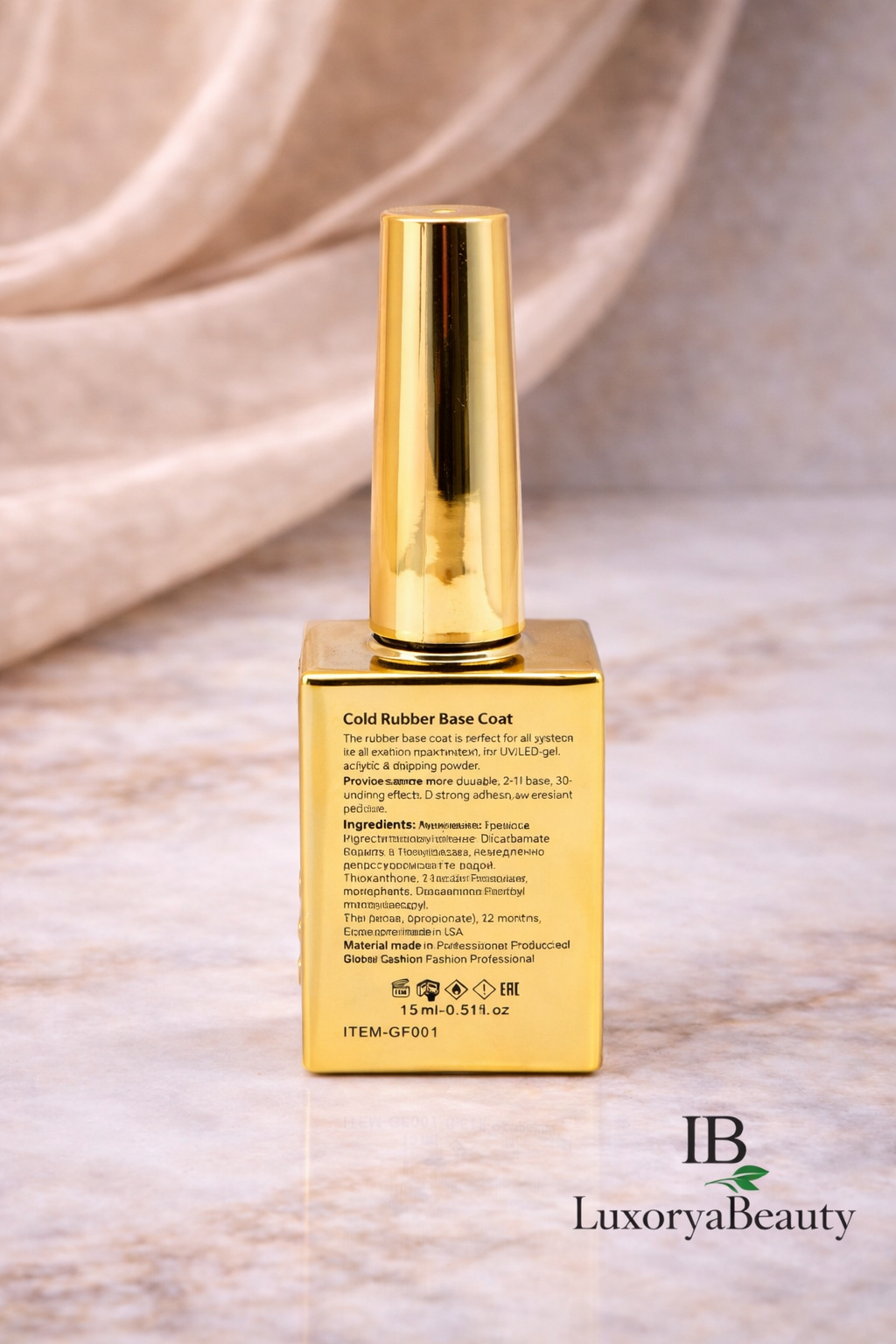 Bază Rubber Strong Base Coat Long Lasting Global Fashion 15 ml – Aderență Maximă & Rezistență 4 Săptămâni