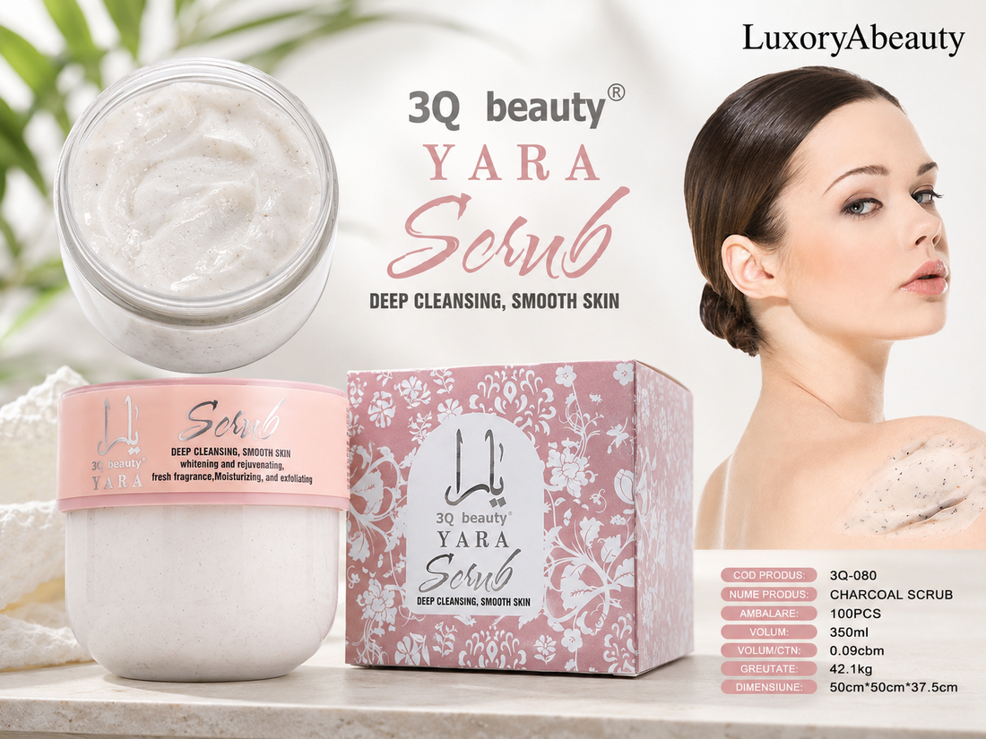 Scrub Facial 3Q Beauty Yara – Exfoliant pentru Curățare Profundă și Îngrijirea Pielii, 350 ml