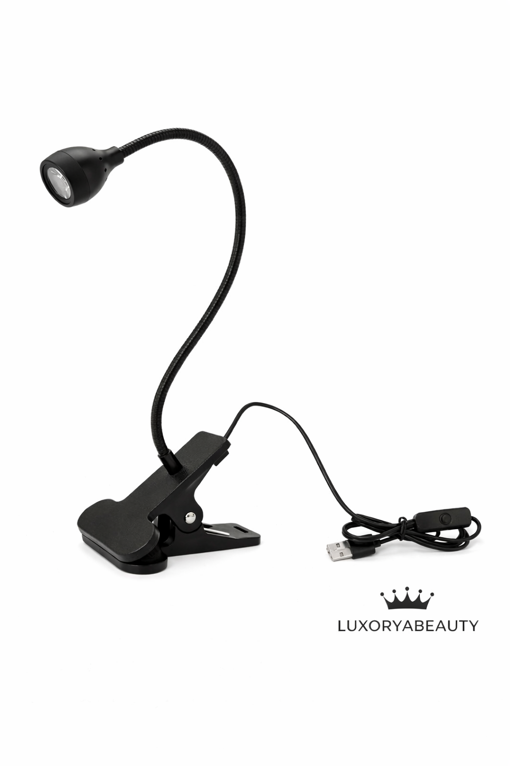 Lampă LED cu Clema 3W USB, Braț Flexibil – Iluminare Profesională pentru Manichiură și Nail Art, Neagră