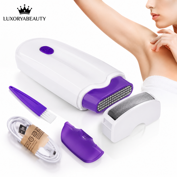Epilator Portabil cu LED și Funcție Sensa-Light Fără Durere, Reîncărcabil USB, Pentru Față, Brațe și Picioare | LUXORYABEAUTY
