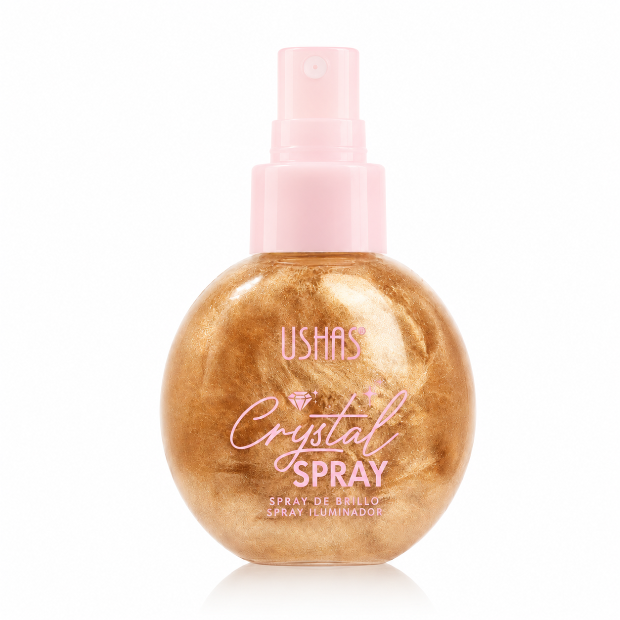 Spray Iluminator Față & Corp USHAS UC103A 02 Crystal Spray – Efect Strălucitor cu Particule Fine Shimmer