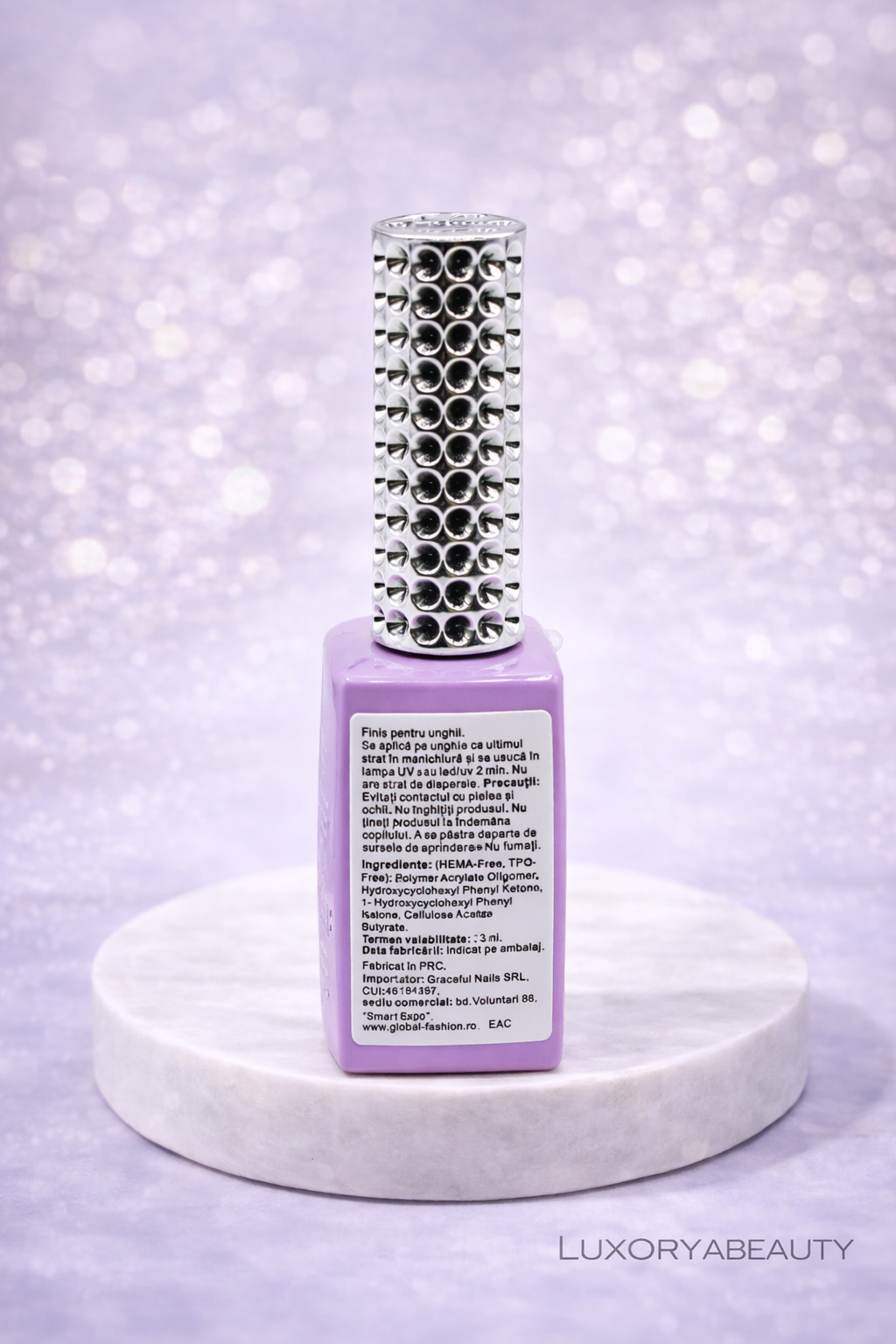 Top pentru unghii Global Fashion TOP Shine 12 ml, 04 – efect oglindă, fără strat lipicios, luciu intens profesional