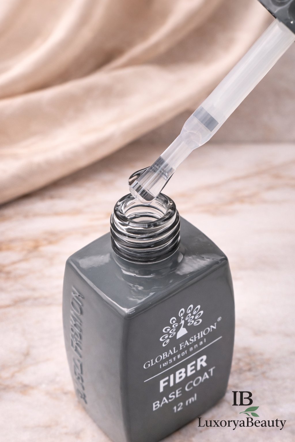 Bază Unghii Fiber Base Coat Global Fashion 12 ml – Întărire, Reconstrucție și Protecție pentru Unghii Fragile