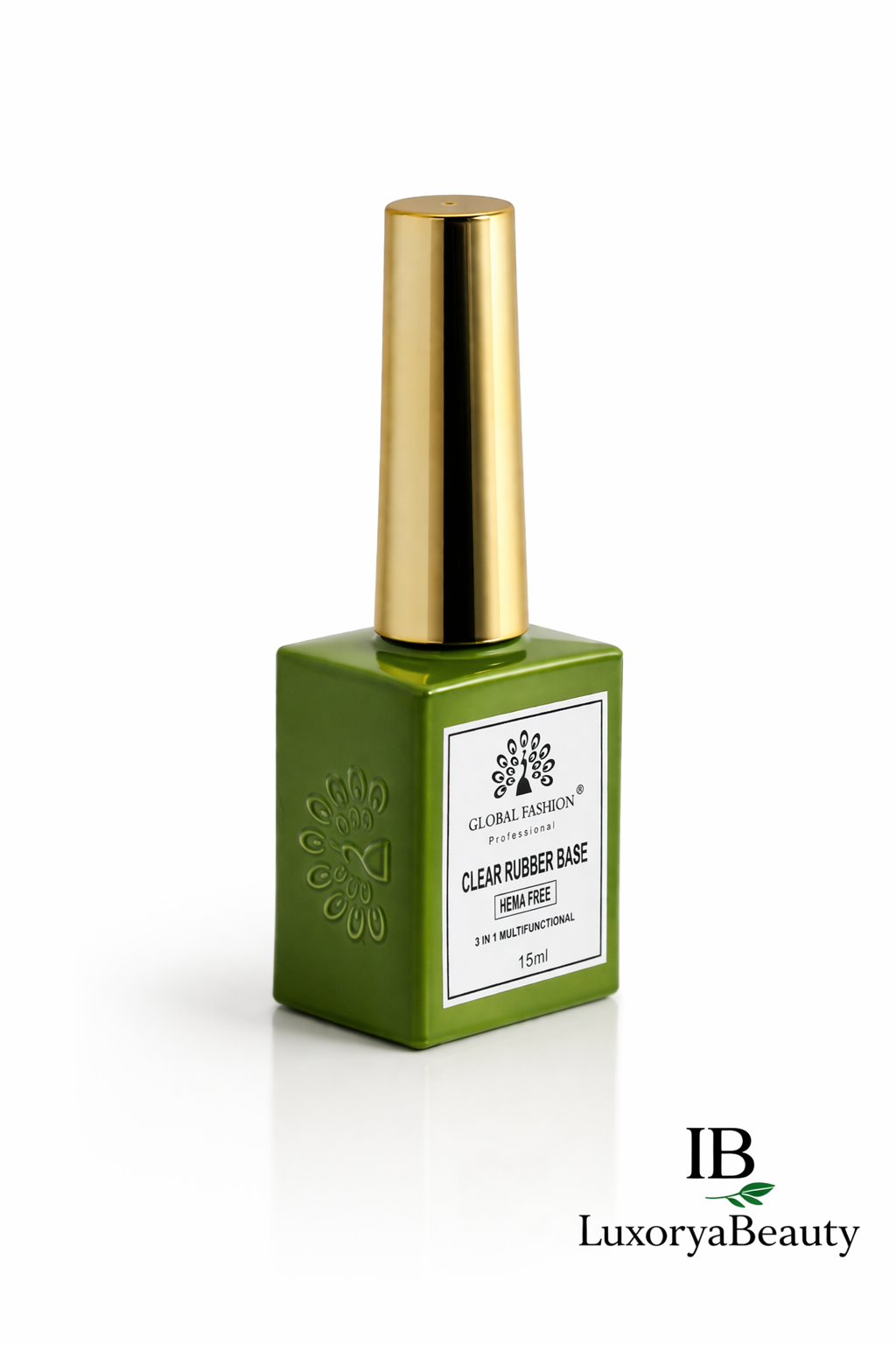 Rubber Base 3 în 1 Global Fashion HEMA FREE 15 ml – Bază Unghii Profesională, Builder & Primer, Rezistență 4 Săptămâni