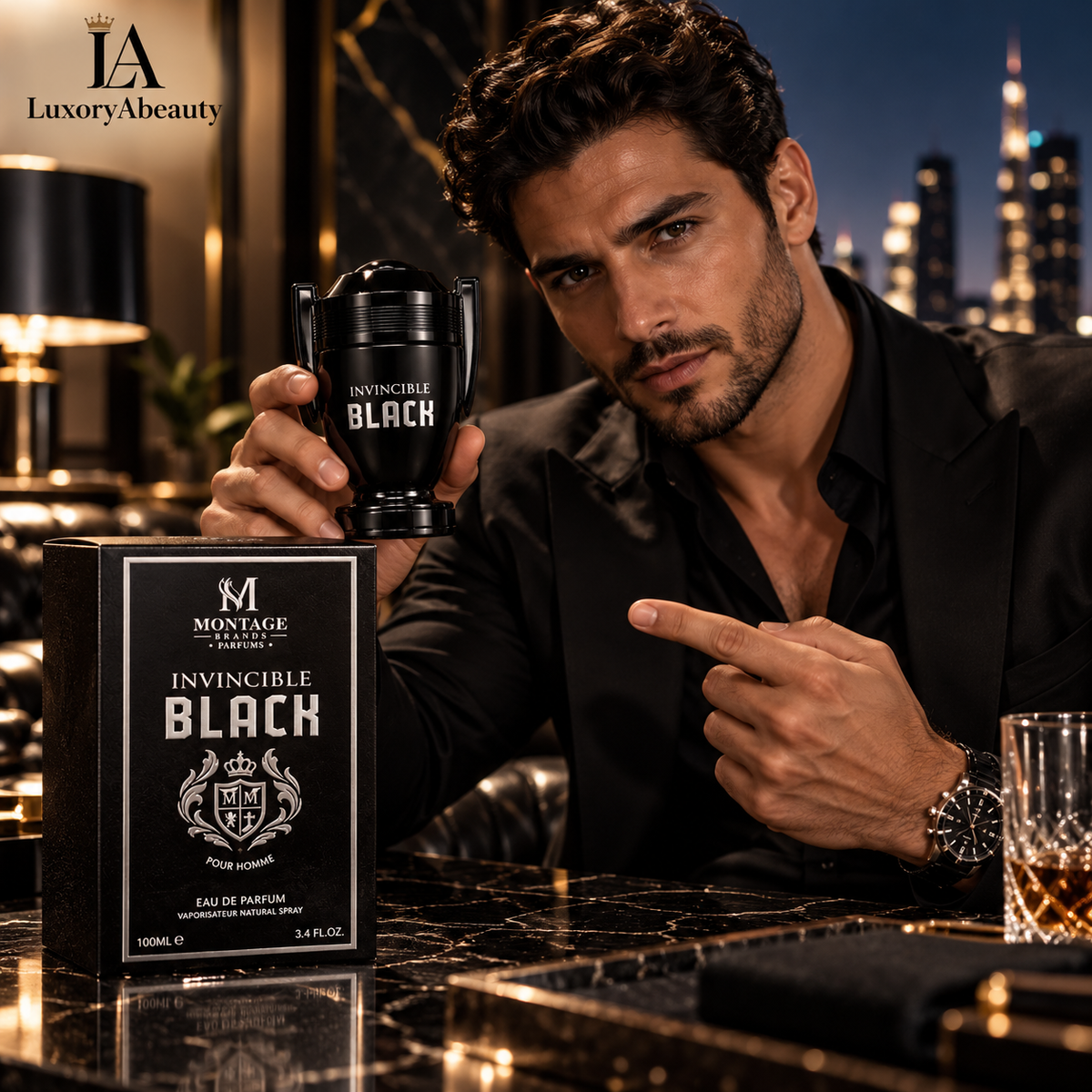 Parfum barbati  Invincible Black 100 ml / inspirat din  Invictus Onyx