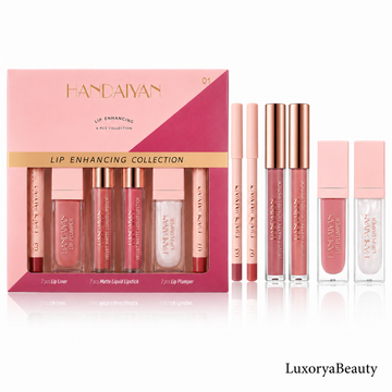Set Machiaj Buze HANDAIYAN H1114 – 6 Produse Complete pentru Contur, Culoare Intensă și Efect de Volum