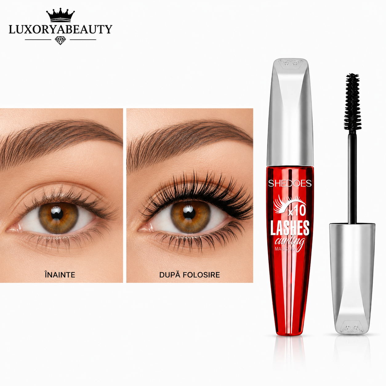 Mascara Waterproof Negru Intens 8861 pentru Volum și Curbare, Efect Gene False