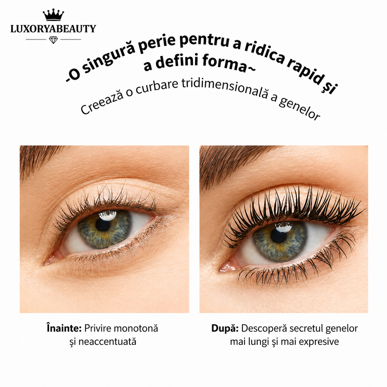Rimel Negru Ocheal Gold Mascara Waterproof – Efect de Alungire, Volum Natural și Uscare Rapidă