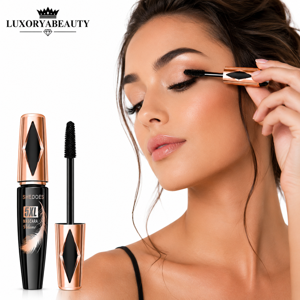Mascara Volum 5XL 8855 Negru Intens Waterproof – Gene Alungite și Volum Extrem, Rezistență 24 Ore,