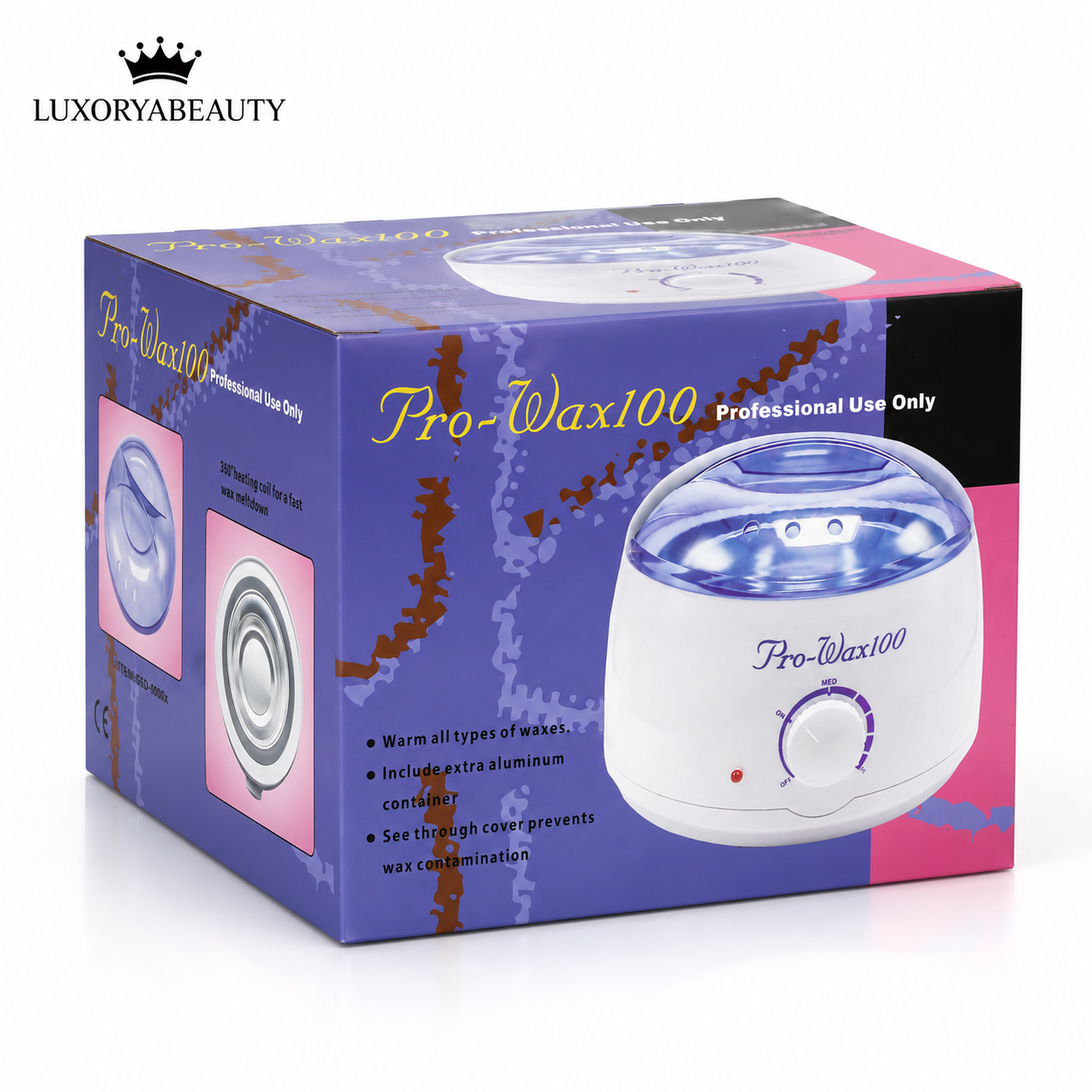Încălzitor Ceară Profesional Pro Wax 100 Verde – Aparat Epilat 100W pentru Ceară Tradițională, Reglaj Temperatură, Capac Transparent