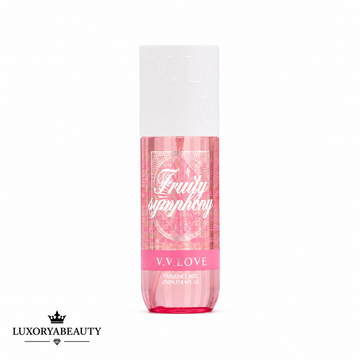 Spray de Corp Parfumat cu Aromă Dulce-Fructată, 250 ml Prospețime de Lungă Durată și Hidratare Delicată- Fragrance Mist Corp Fruity Symphony V.V. Love 250 ml
